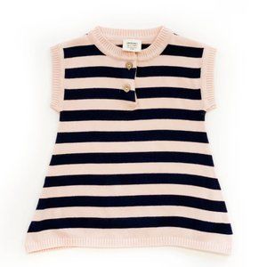 NWT Viverano Organic Comfort Striped Dress 3 - 6 months Cotton